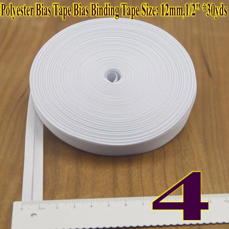 Hoogwaardig polyester biaisband van 12mm (1/2 cm breed en ) x 30 meter lang voor doe-het-zelf naaiprojecten.