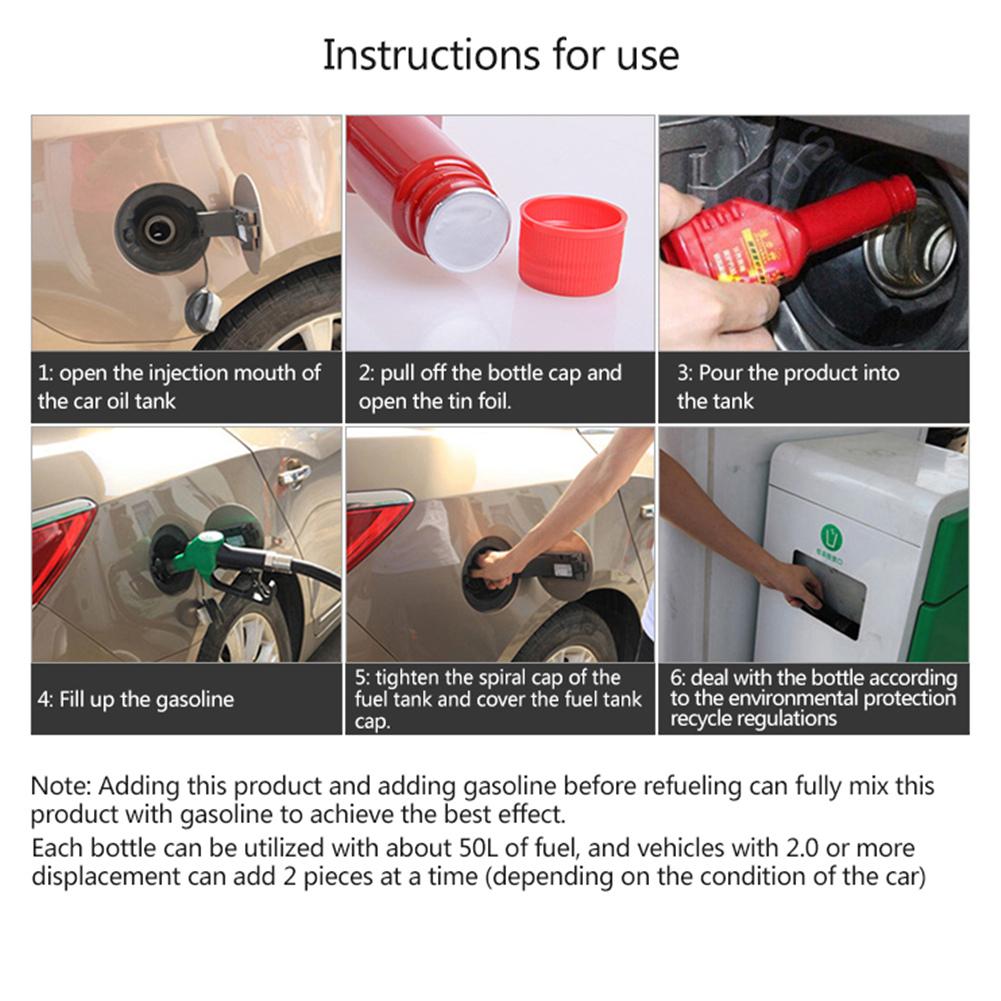 50ml auto benzine brandstof olie saver koolstof reinigingsmiddel verminderen emissies verhogen vermogen verhogen stabilisator brandstofadditief