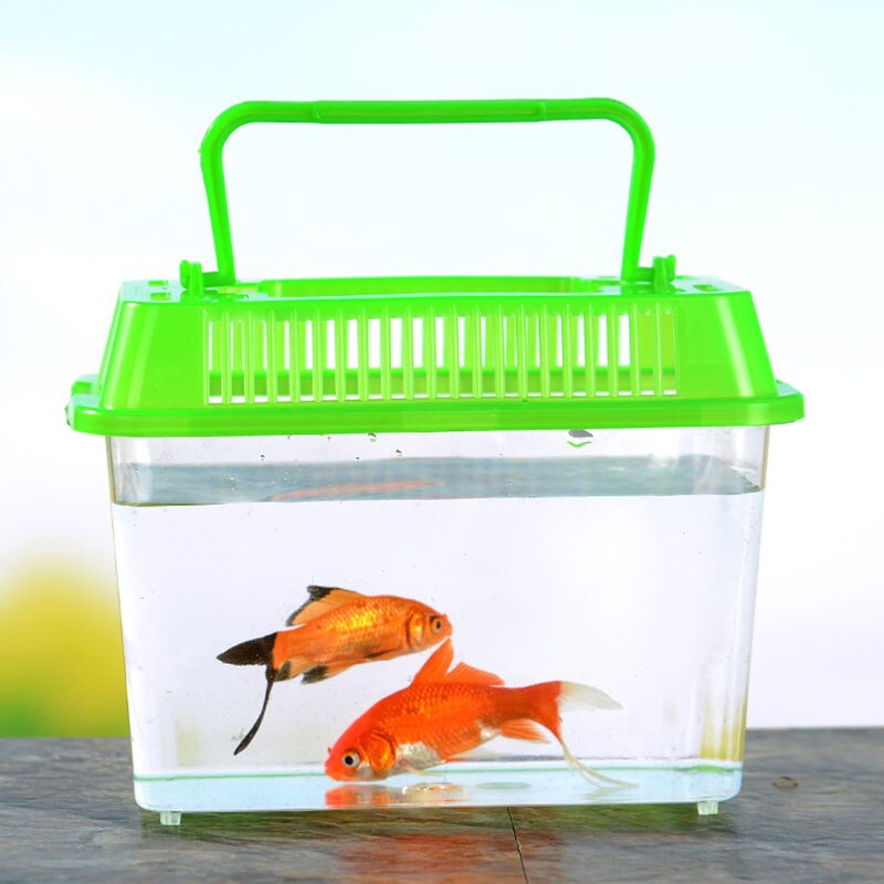 1 PCS Little Fish Tank Goldfish bowl Cute Transparent Plastic Goldfish Bowl pet Reptile Tortoise cage