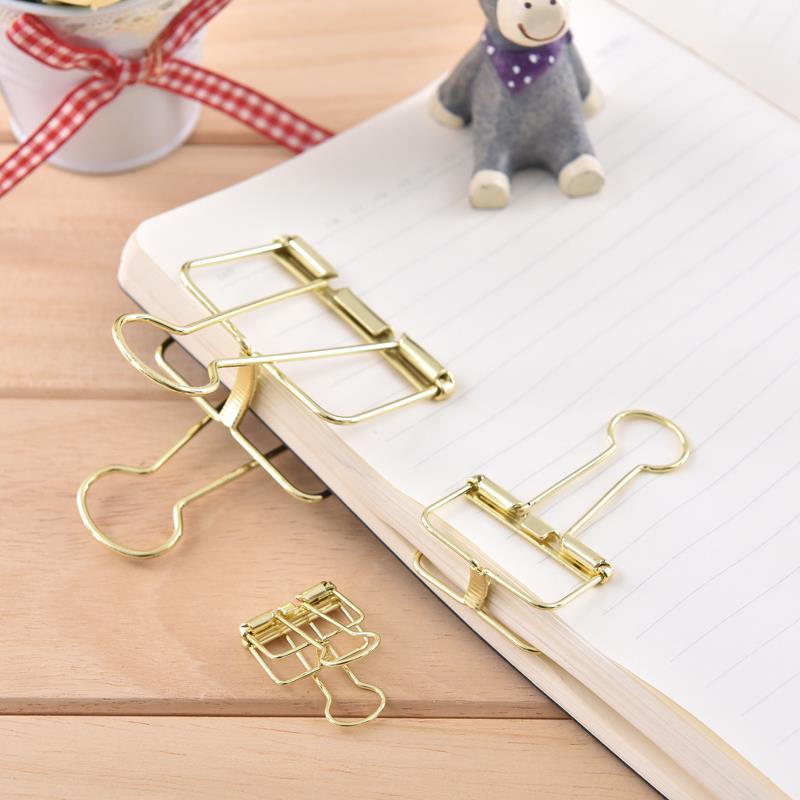 mini cip metall bulldog mappe klips notatbok farge sengenett