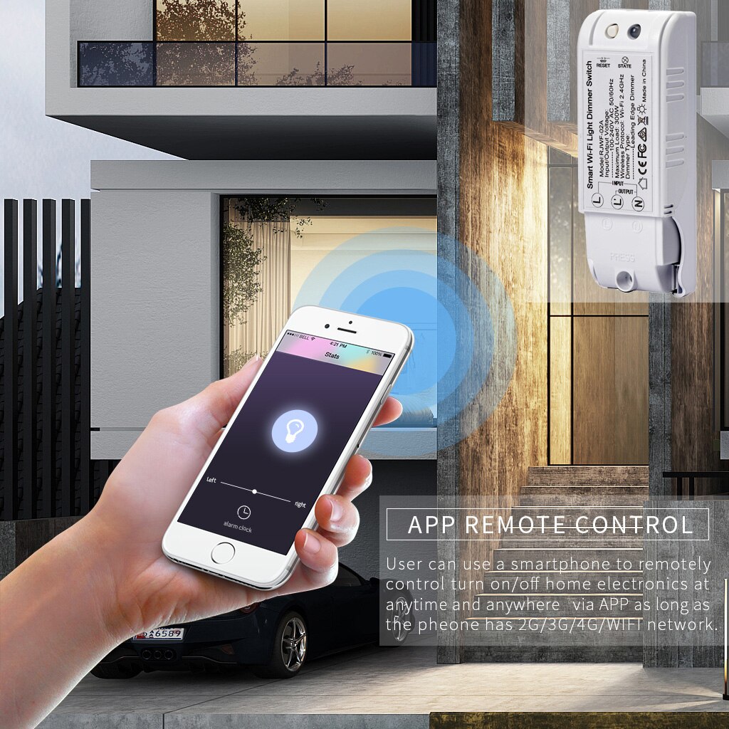 Smart WiFi Touch Control Stepless Dimmer Switch Module Wireless APP Remote Controller For Alexa / Google Smartlife