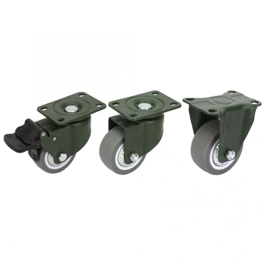 Manganese Steel Bracket 3 inches Bearing Caster Wheels TPR Trolley Wheel Caster Tools
