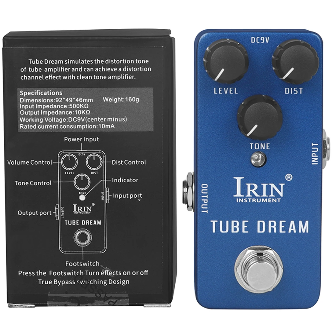 IRIN Guitarra Effect Pedal Compression Fuzz Overdrive Distortion Boost Bass True Bypass Pedals Electric Guitar Accessories: Burgundy
