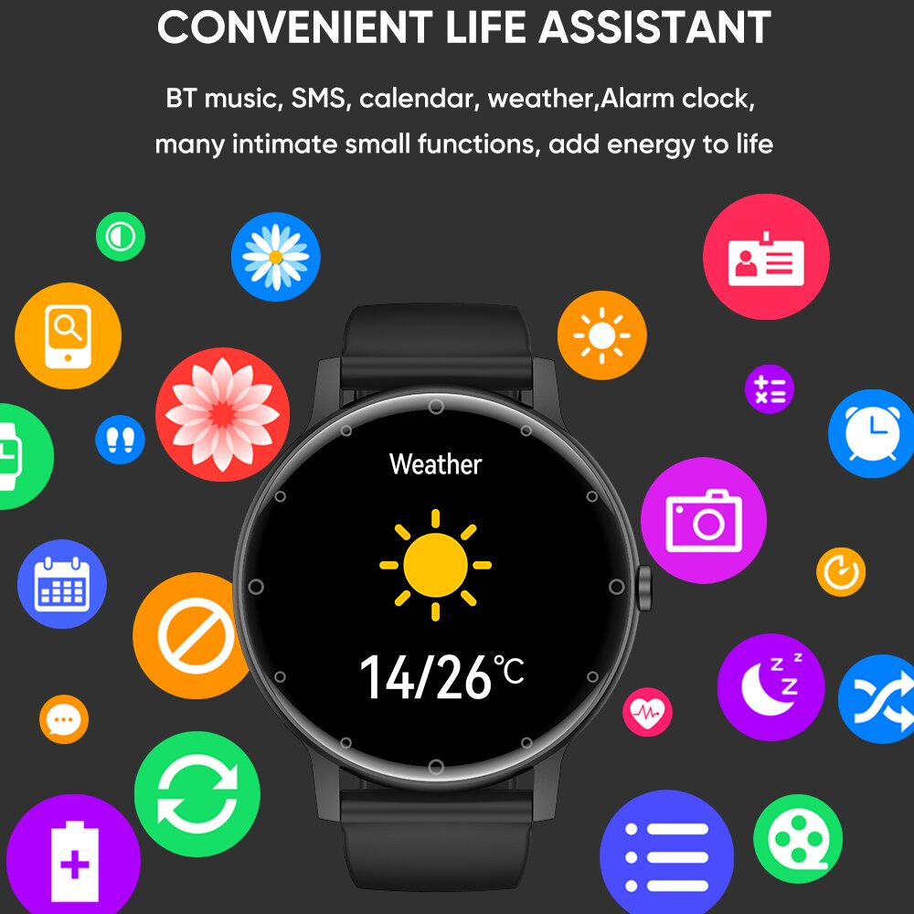 accorto guarda Donna Uomo pieno tocco schermo Bluetooth 5.2 Chiamata Orologi impermeabili sport fitness inseguitore Fabbrica IP67 ZL02 Nuovo