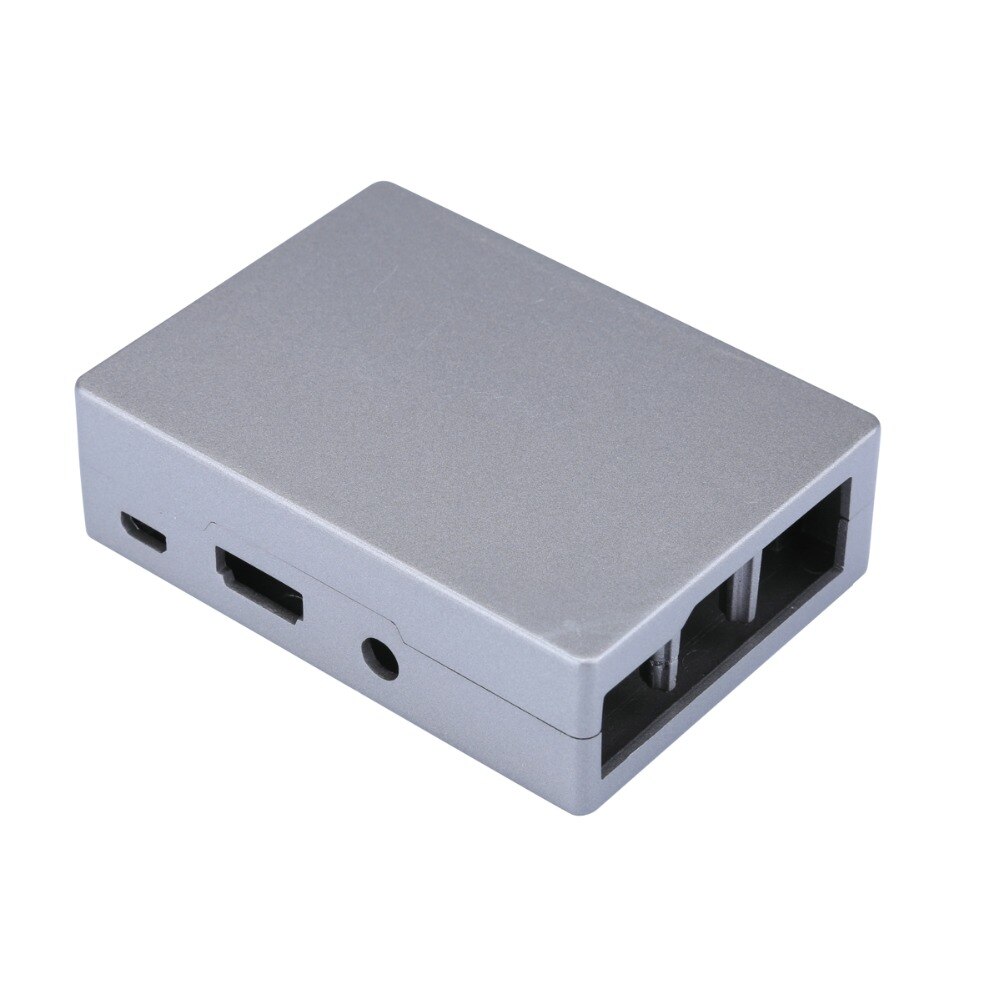 Raspberry Pi 3 Model B+ Aluminum Black Silver Case RPI 3B Plus Metal Enclosure Silver Box Compatible with RPi 3 Model B