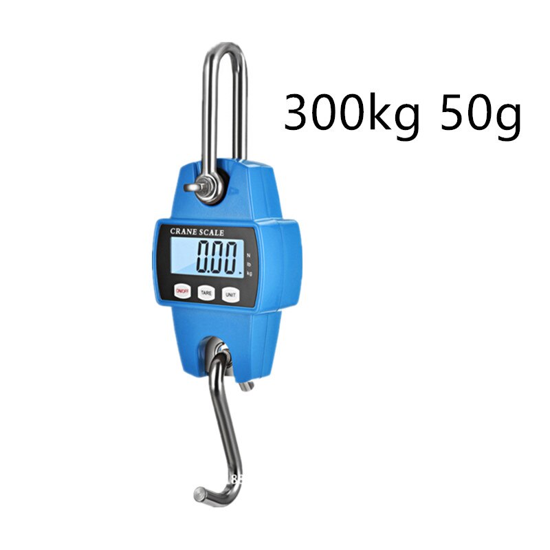 Báscula de grúa de 1000KG, balanza Digital de OCS-S1, 1Ton, 2000lb, LCD, alta precisión, Industrial, resistente, con gancho colgante: 300kg Blue