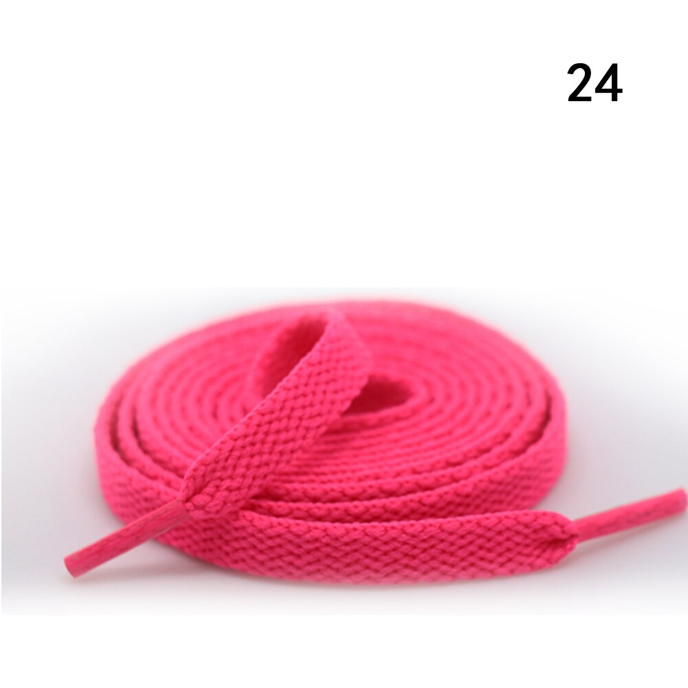 Kleurrijke Breed Van Platte Schoenveters Schoenveters Voor Sneakers Sportschoenen 24 Kleur 150Cm 1 Paar Gekleurde Wandelschoenen veters Strings: fluorescent pink