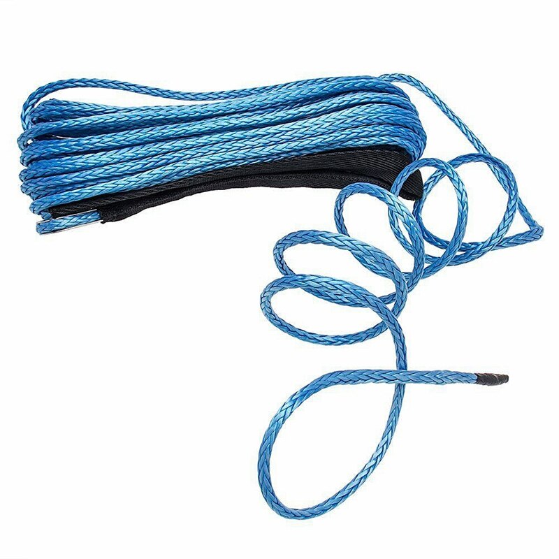 Synthetic Winch Rope, 1/4 x 50Ft Synthetic Winch Rope Line Cable for ATV UTV SUV Truck Boat Winch