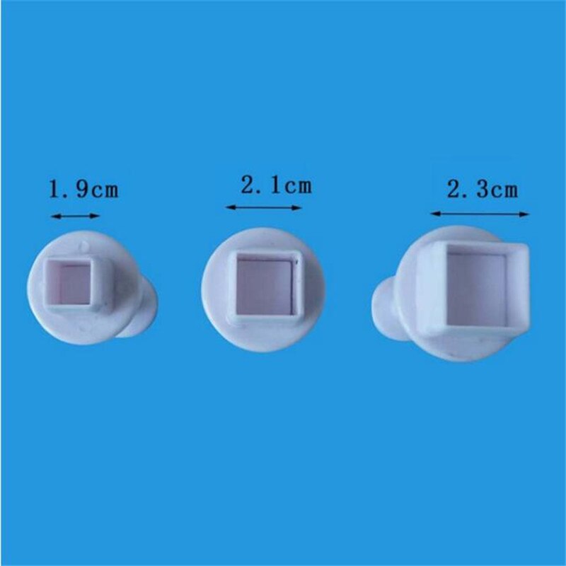 3 Stks/set Geometrische Fondant Cookie Cake Cutter Ejector Stempel Plunger Mold Reliëf Ster Hart Diy Bakken Cake Decorating Gereedschap: flower