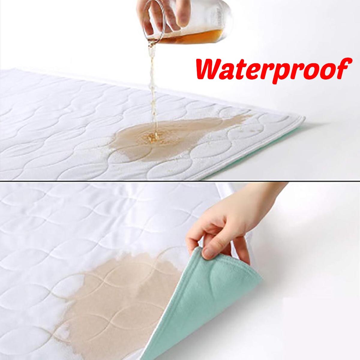 Kidsadult 4 Layer Tuckable Matras Cover Wasbare Herbruikbare Protector Waterdichte Underpad Bed Pad Voor Incontinentie Patiënt Cover