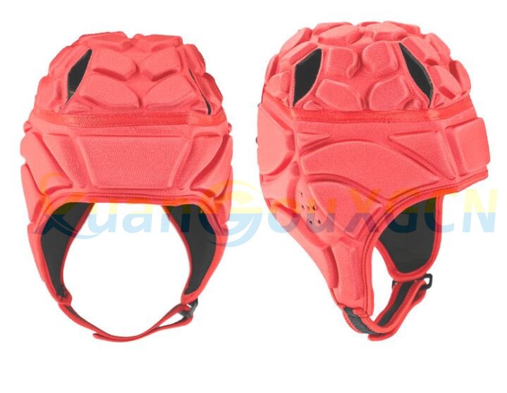 Menn kid hockey tank cap yrke fotball fotball keeper hjelm sport rugby cap head guard målvakt roller hat head protector: Rød m passe 7-12 år