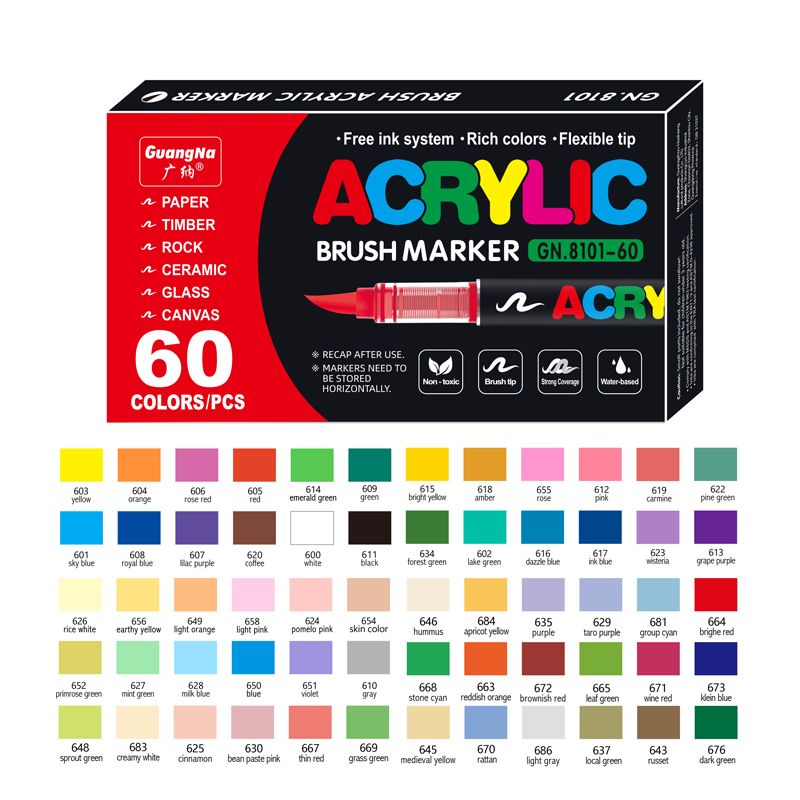 12-120 cores canetas de tinta acrílica marcadores de ponta de pincel marcadores de tinta para pintura em pedra de lona de madeira, presente de natal artesanato diy: YELLOW