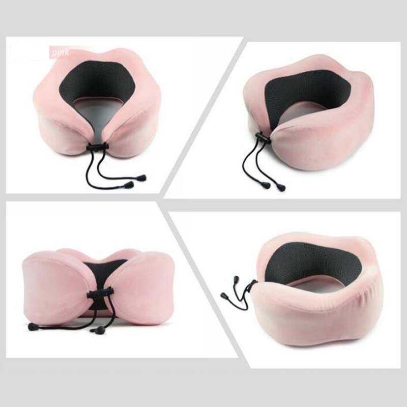 Memory foam nekkussen hoofdsteun reis vakantie rustkussen student massage pad 27 x 27 x 13cm