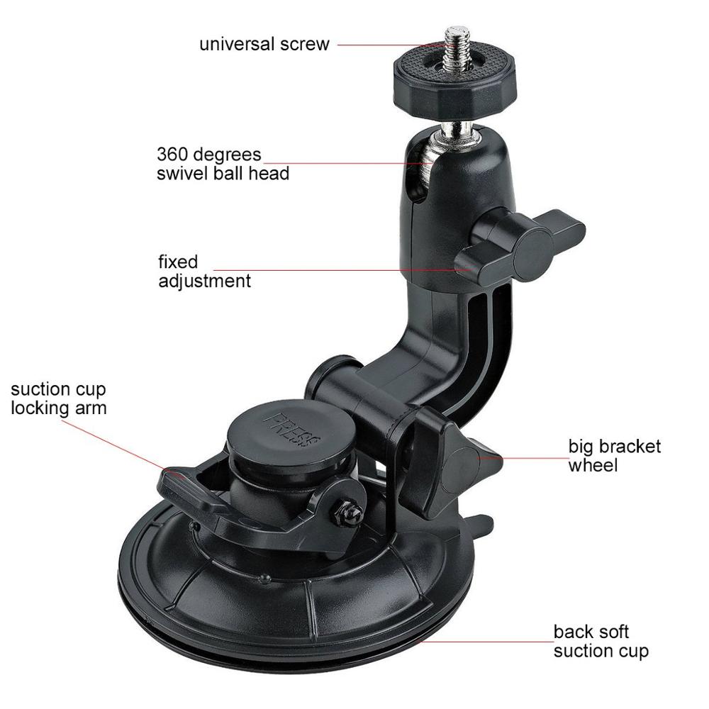 Anordsem-ventosa para parabrisas de coche, accesorios para Go Pro, 9cm, Hero 9, 8, 7, 6, 5, 4, 3 +, SJCAM, Xiaomi, DJI
