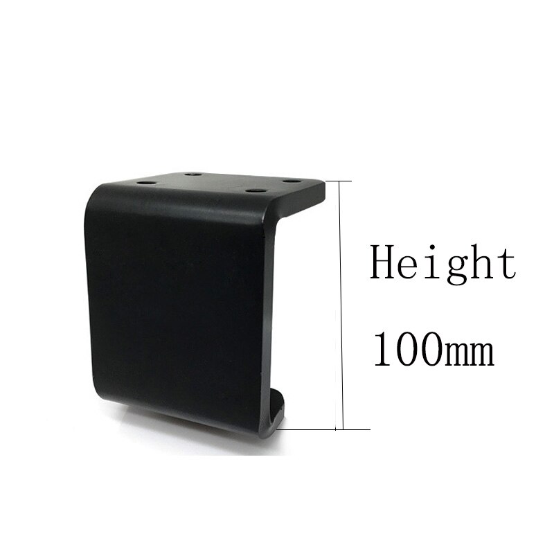 Sort sliver firkantede møbelben metal hardware fødder beslag fod til skab sofabord stol tv skab sovesofa skabe: 1pc sorte 10cm