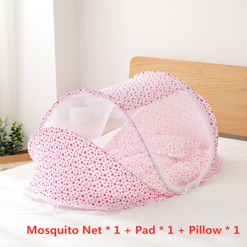 Sommer baby sengetøj krybbe net sammenfoldelig baby myggenet åndbar seng madras pude nyfødt kølig mat og kølig pude: 7