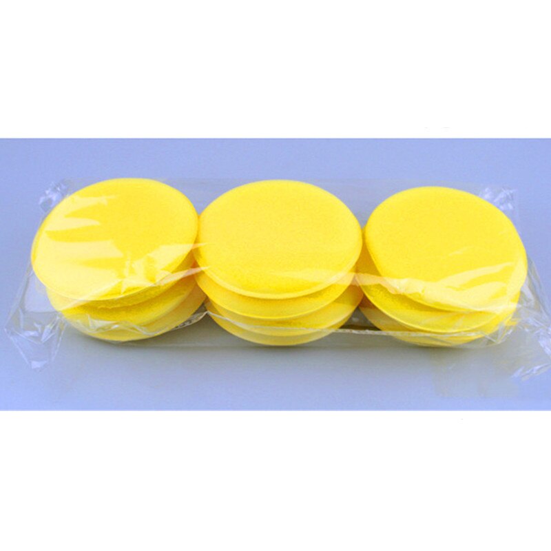 12Pcs Car Foam Sponge Yellow Sponge Pad for Vehicle Wax Car Home Care Cleaning Yellow Sponge Pad Car Waxing Maintenance Tools: Default Title