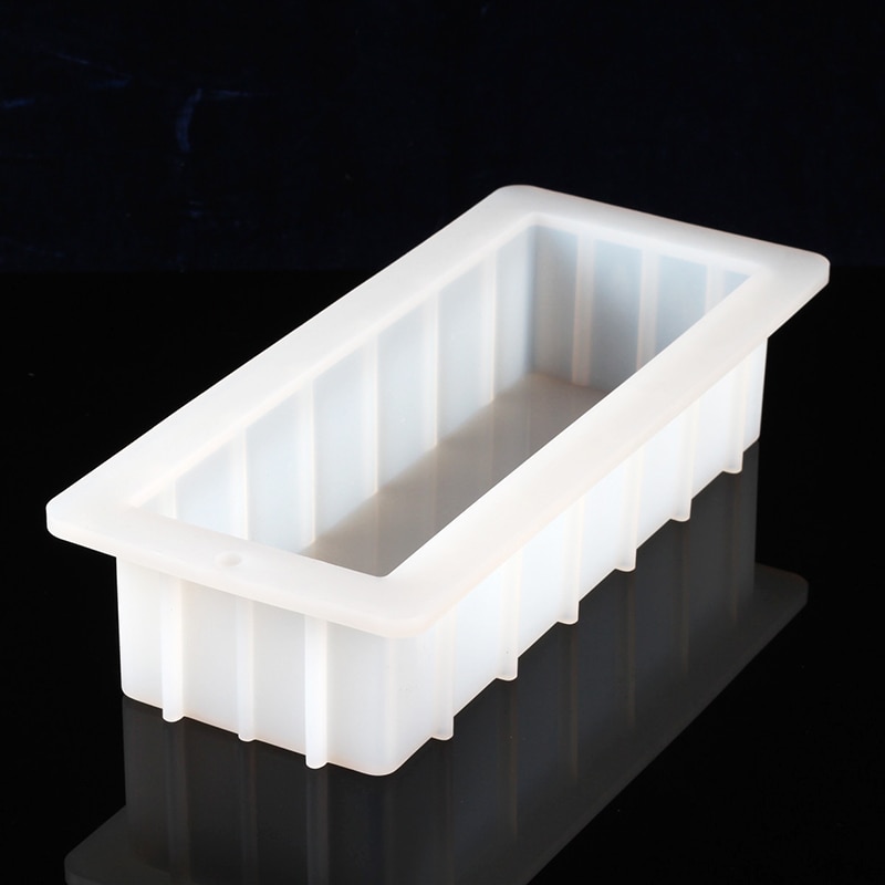 Nicole Rendering Zeep Siliconen Mal Met Transparante Verticale Acryl Duig Wit Rechthoekige Mould Voor Diy Handgemaakte