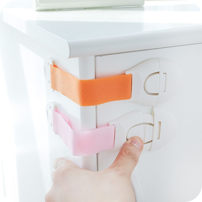 Serrure de tiroir en plastique pour enfants, 6 pièces, verrouillage de porte de réfrigérateur, fenêtre de toilette, sangles de sécurité pour enfants,
