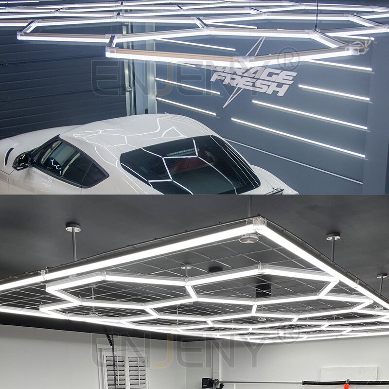 Random splicing Connector LED Honeycomb hexagonal lights for Car Wash Workshop