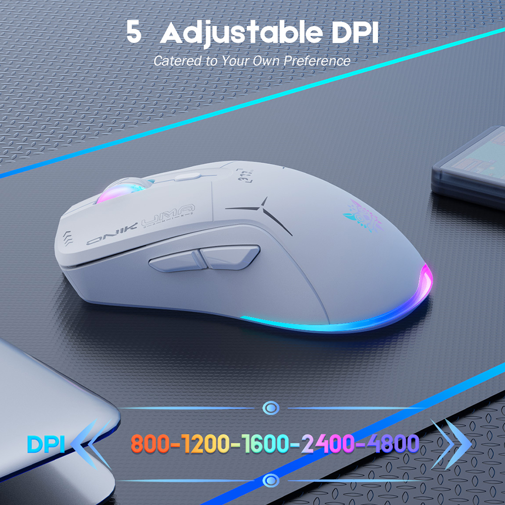 ONIKUMA Wired Gaming Wireless Maus 7 RGB Hintergrundbeleuchtung Beleuchtung Modi 4800 DPI Ergonomische Spiel Mäuse Esports Maus Für Laptop PC Gamer