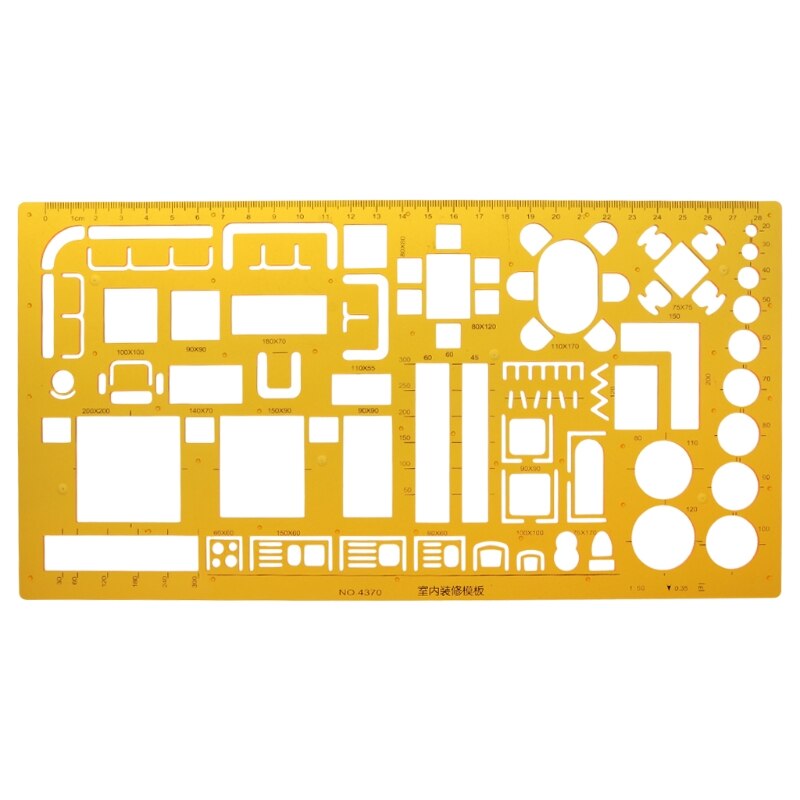 Interior Decorator Furniture Layout Architectural Template Ruler Drawing