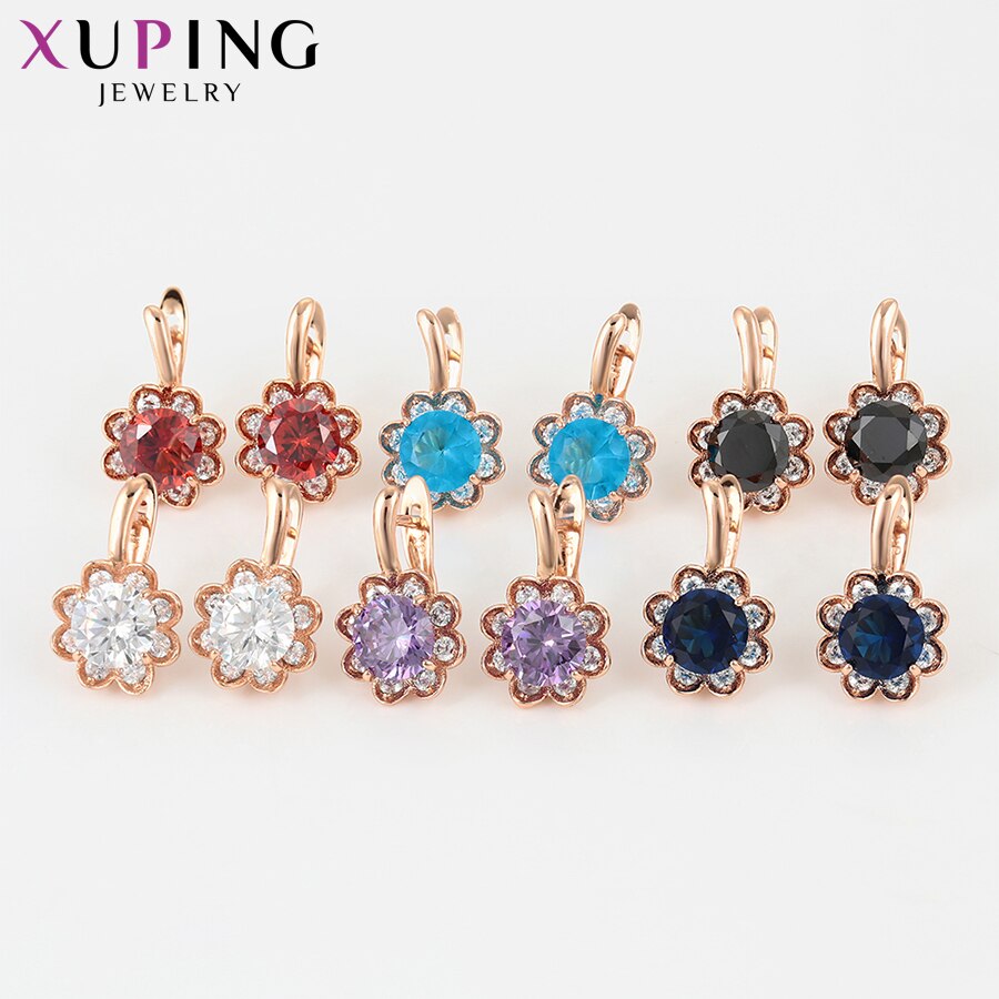 Xuping Moda di Lusso Semplice Semplice Orecchini a Forma di affascinante Dei Monili di Stile per Le Donne Superiore di Vendita Temperamento Regali 80483