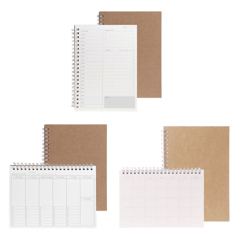 Planer Buch Monatliche Wöchentlich Täglichen Agenda Zeitplan leer Tagebuch DIY Studie Notizbuch