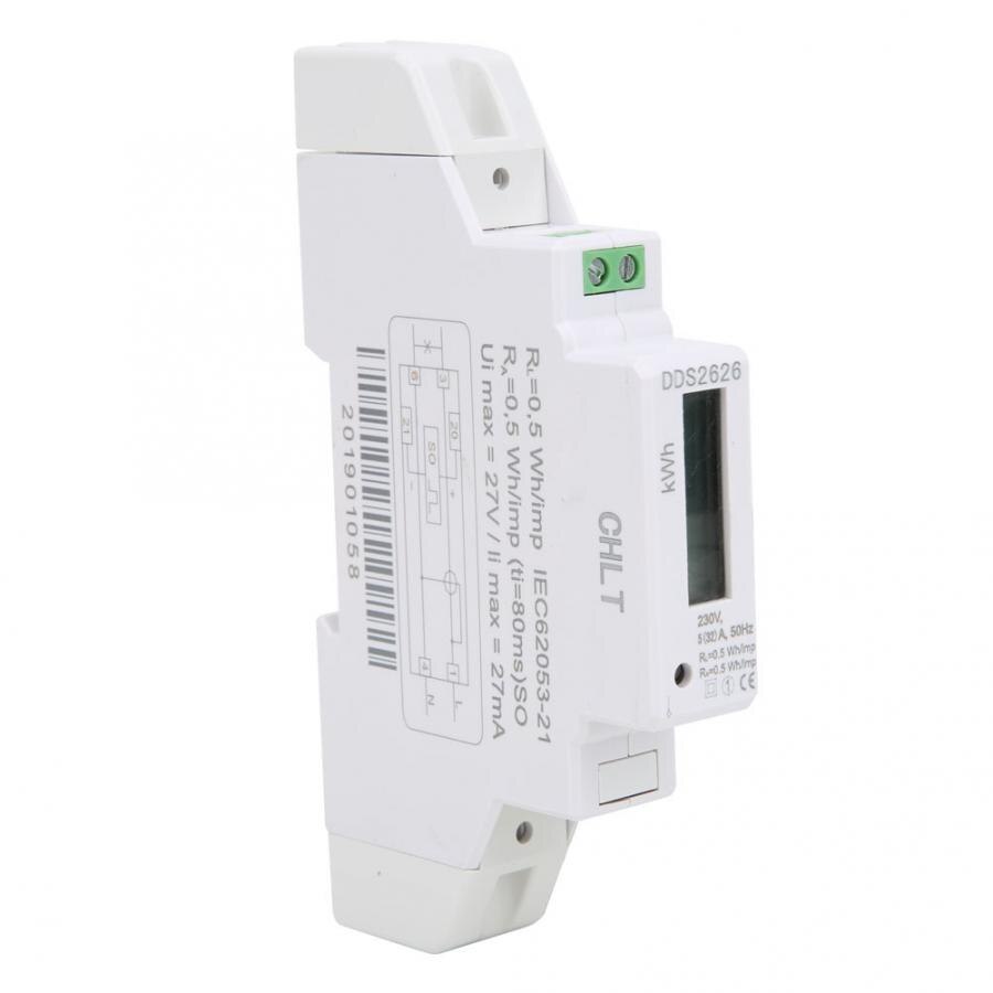 Energy Meter DDS2626 1P Single Phase Electronic Energy Meter LCD Display 35mm Din-rail Power Meter 5(32)A