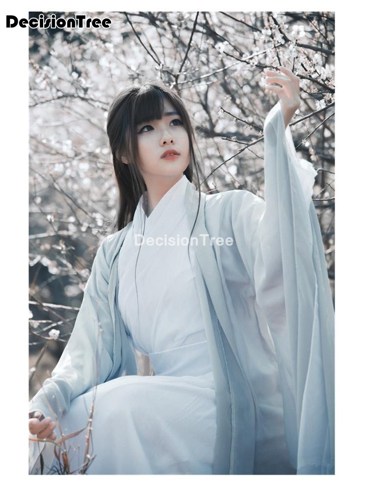 Chinese Jurk Oosterse Stijl Vrouwen Hanfu Kostuum Kantonees Geborduurde Traditionele Chinese Fairy Dance Wear: one set / S