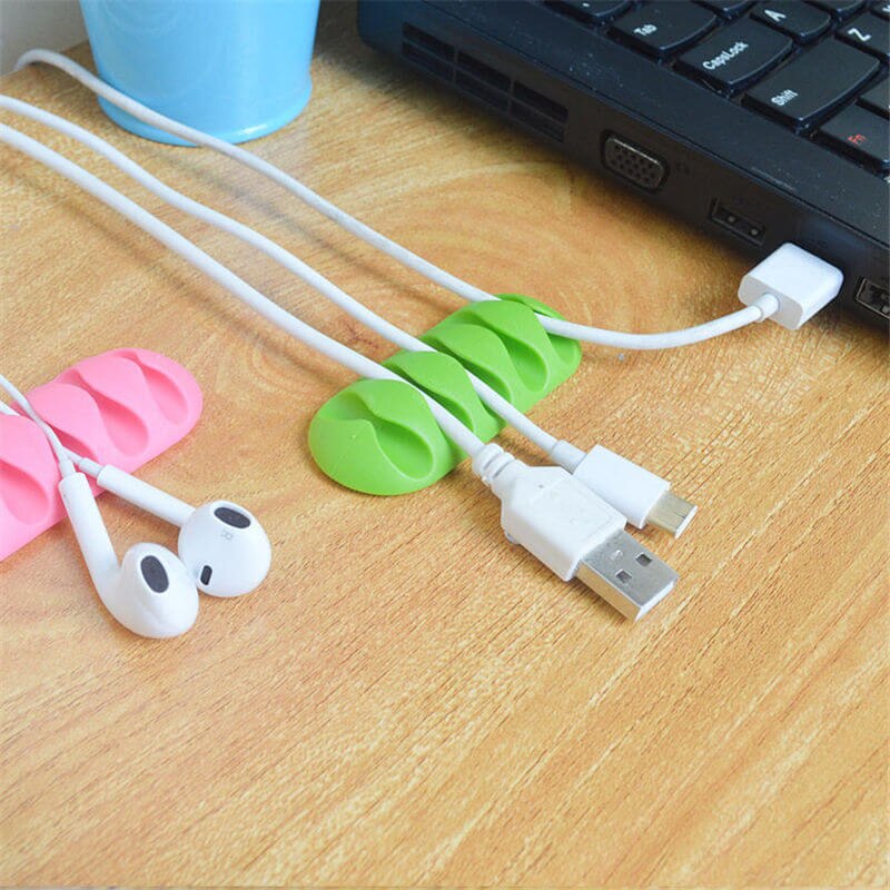 Desktop Cable Winder Earphone Organizer Wire Storage Charger Cable Holder Clips USB Winder Management For Mouse Keyboard