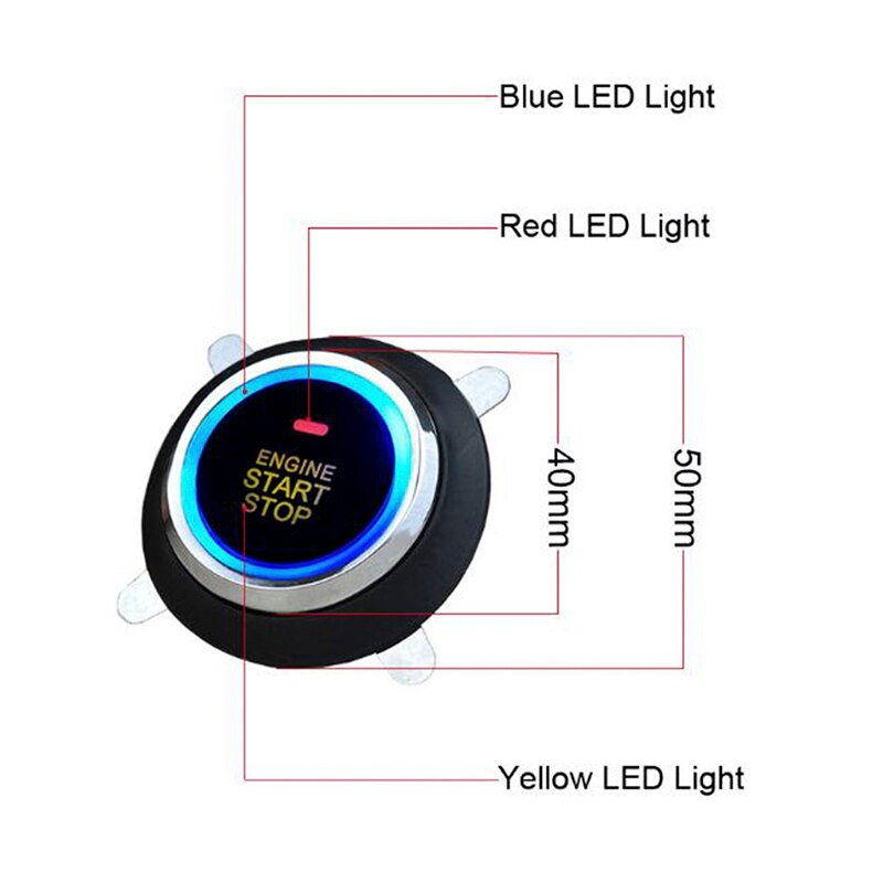 1set Auto Alarm Afstandsbediening Auto Keyless Entry Motor Start Alarmsysteem Remote Starter Stop Auto System Kit