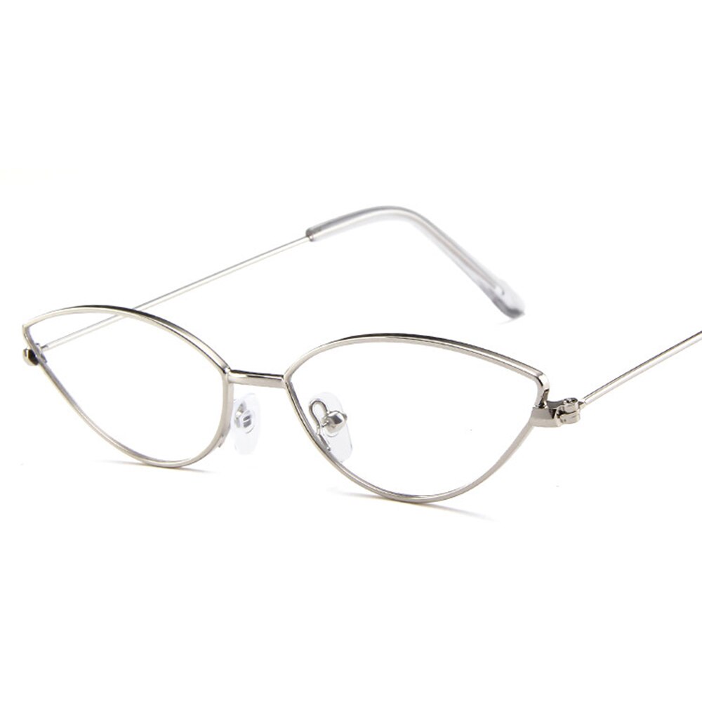 Dcm vintage små damer cat eye solbriller kvinder metalramme gradient solbriller  uv400: C7 klar