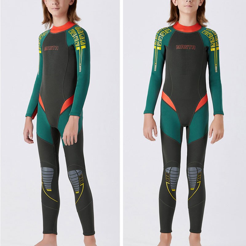 Costumi da bagno per adolescenti Neoprene Triathlon protezione solare invernale abbigliamento meduse tuta elastica a quattro vie Trisuit Surf MC889: army green / XXL