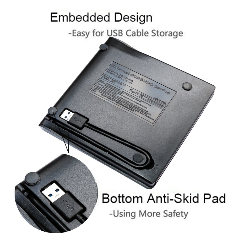 DVD CD Player USB 3.0 O DVD Recorder ptical Drives For Laptop PC dvd burner Slim External DVD RW CD Writer Drive Burner Reader