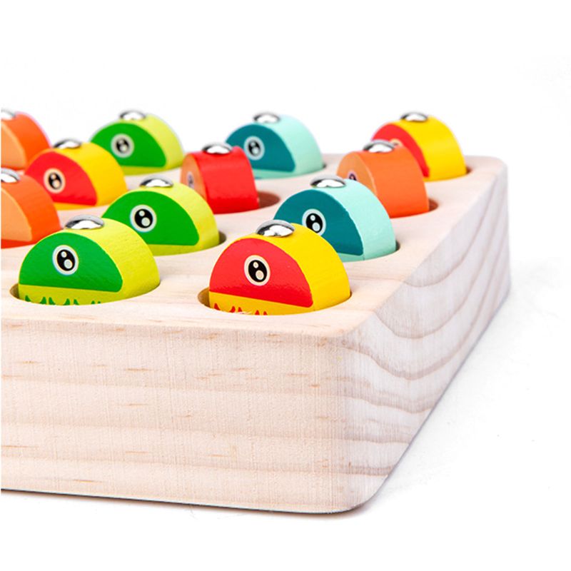 Di legno di Pesca Magnetica Gioco Giocattolo per Bambini di Apprendimento Precoce Educativo Lettere puzzle