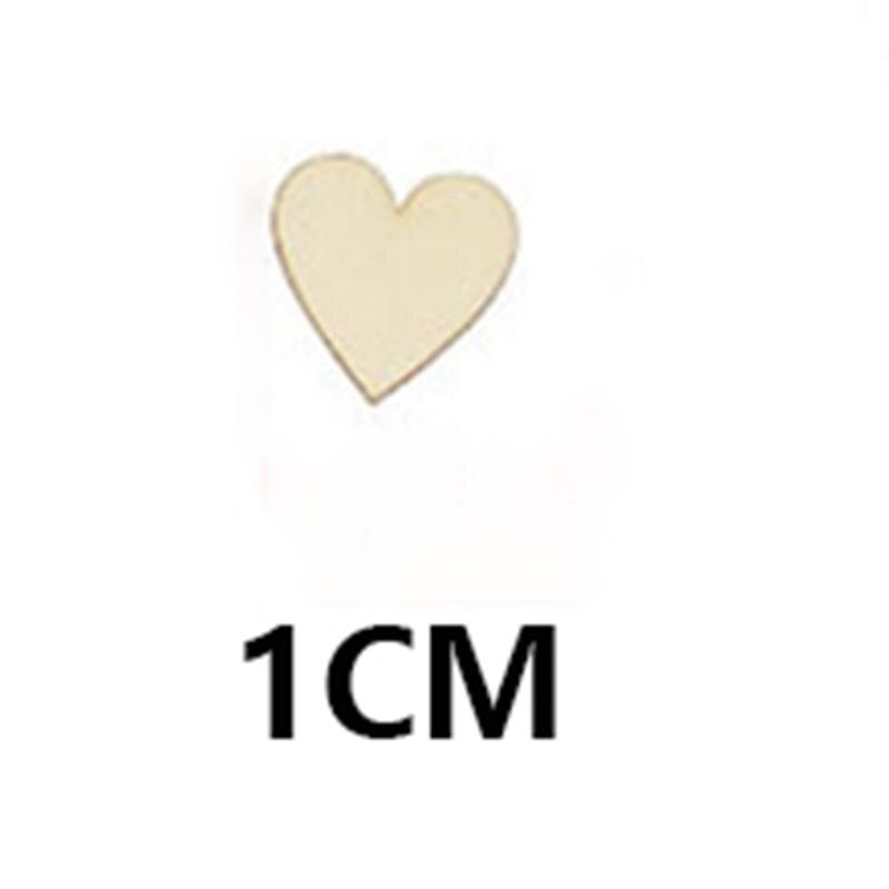 10-100 sztuk niedokończone drewniane serca puste plastry drewna 1cm-8cm DIY rzemiosło drewniane koło dyski na boże narodzenie malowanie ślub dekoracje: 10mm 100szt