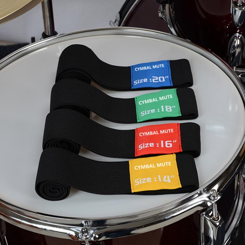 14 16 18 20 tommer bærbar letvægts polyester fiber bækken mute cirkel ring trommesæt hi-hat øvelse lyddæmpere pudedæmper