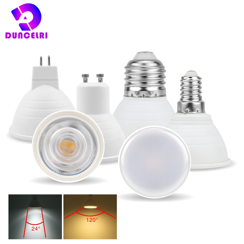 Bombilla LED MR16 GU10 GU5.3 E27 E14 Lampada Led 6W AC 220V-240V 24/120 grados Bombillas lámpara LED foco foco