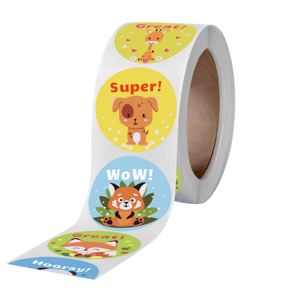 Rew Sticker 8 Different Cartoon Animals Stickers 50-500pcs Rew... – Grandado