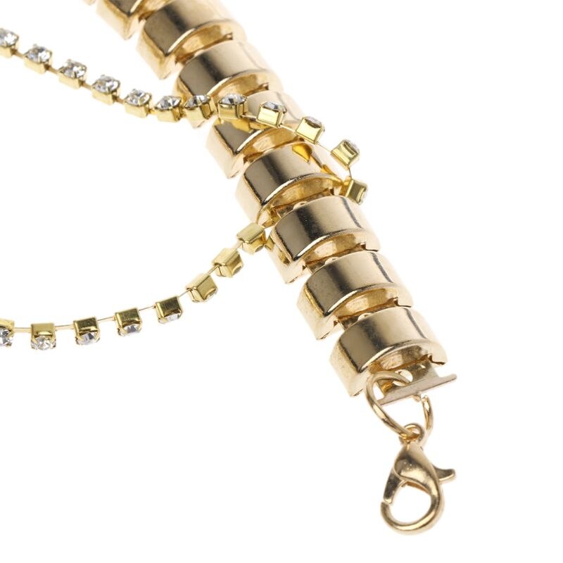 Tobillera de cadena de tacón alto para mujer, adorno de diamantes de imitación, Accesorios de boda nupciales colgante multicapa