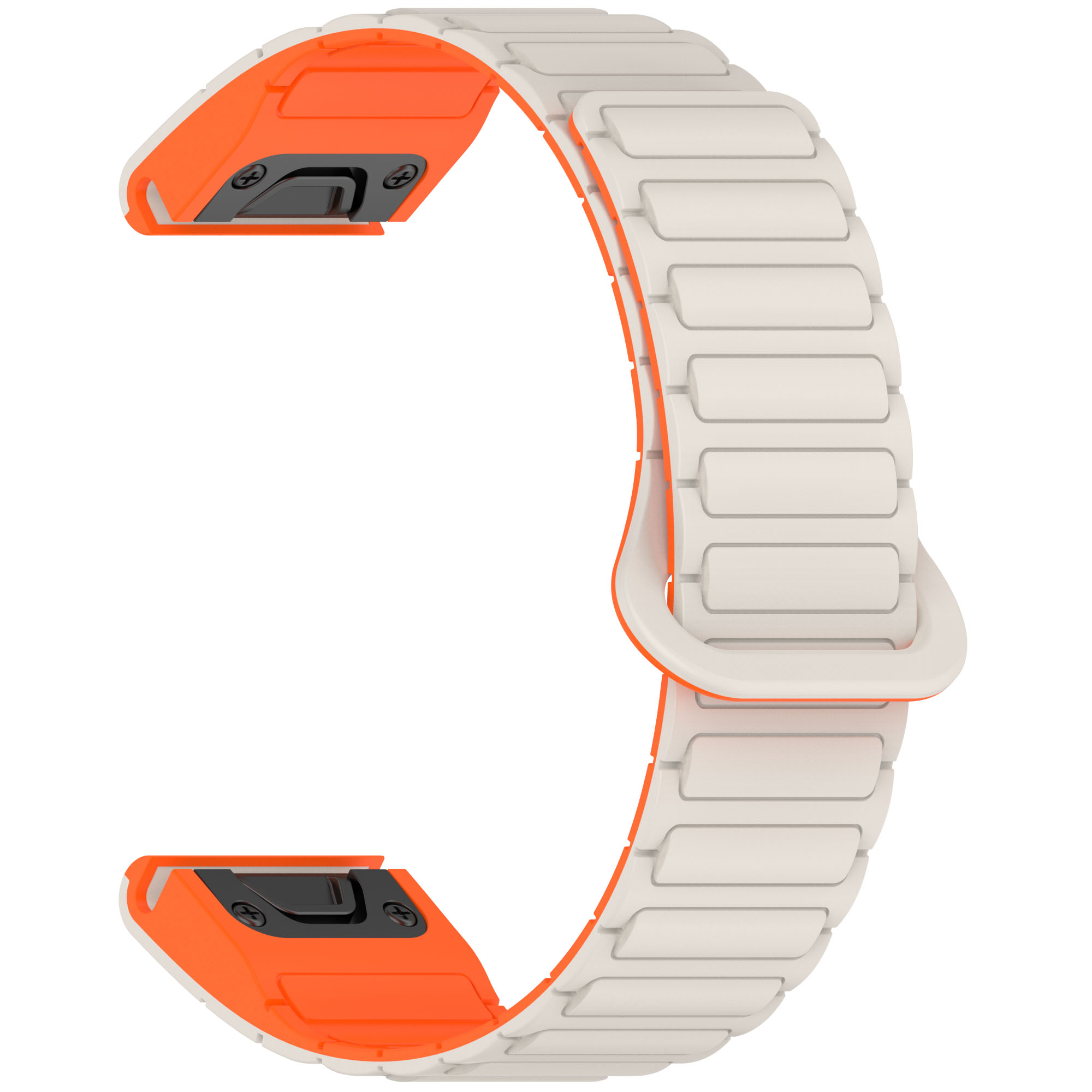 Brățară Magnetică din Silicon pentru Smartwatch - 20mm 22mm 26mm QuickFit - Compatibilă Garmin Fenix 8 7X 7 7S 5X 5S Plus 3HR: S / Aur