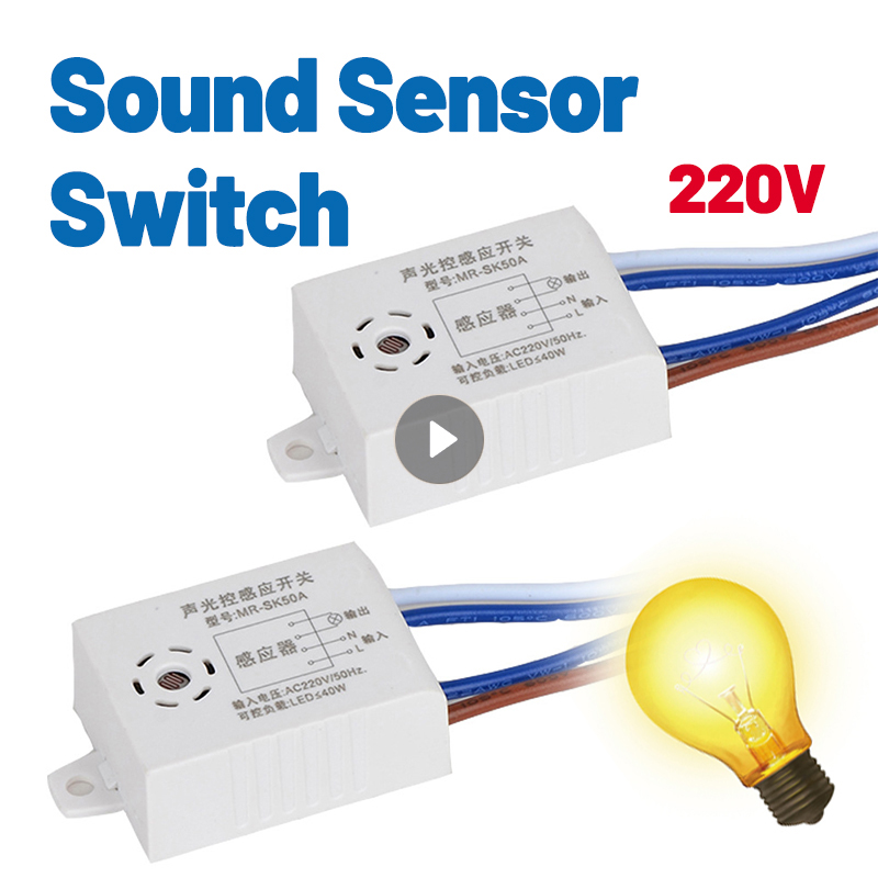 Automatic Sound Voice Sensor Smart Switch 220V Smart Sensor Switch Interruptor Inteligente For On Off Light Switch 1/2/3 Pcs