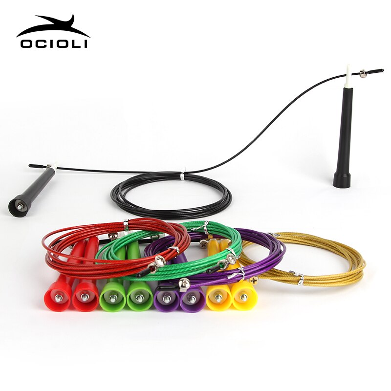 Crossfit Jumping Ropes Cable Steel Workout Training Ropes ABS Handle Adjustable Boxing Sports Exercises for Home