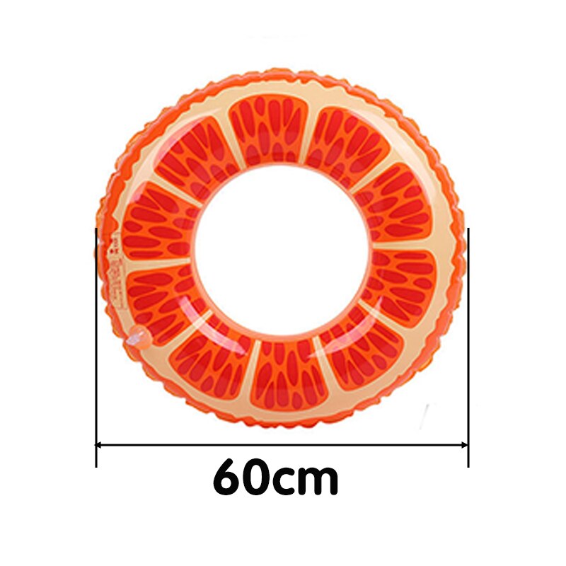 60-90CM anello gonfiabile di nuoto del cerchio del galleggiante dello stagno della frutta per i bambini adulti giocattoli giganti dello stagno del partito della spiaggia del materasso di aria del galleggiante di nuoto: 60CM C