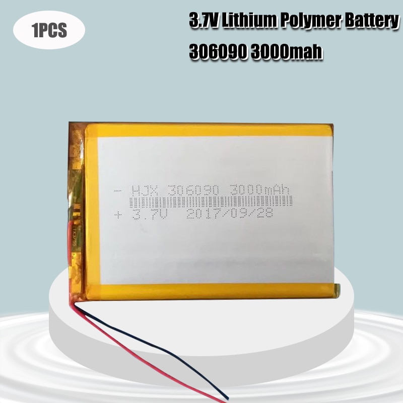 1 pz batteria ricaricabile 3.7V 3000mAh 306090 ai polimeri di litio agli ioni di litio Lipo per E-libro potenza Banca tavoletta Radio taccuino