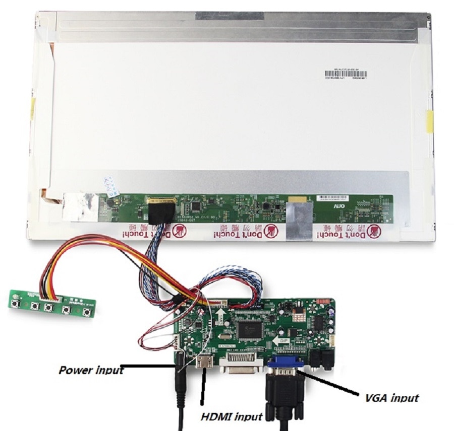 Kit for B156XW02/LTN156AT02 Controller board Panel Screen VGA DVI HDMI LCD 15.6" LVDS 40pin Monitor M.N68676 1366X768 LED DIY