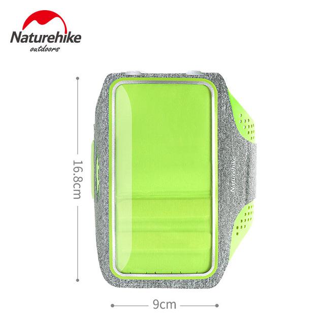 Naturehike hardlooptas sport mobiele telefoon armband tas telefoonhoesje ademend ultralicht outdoor hardlooparmtas hardloopschool: Groen-l