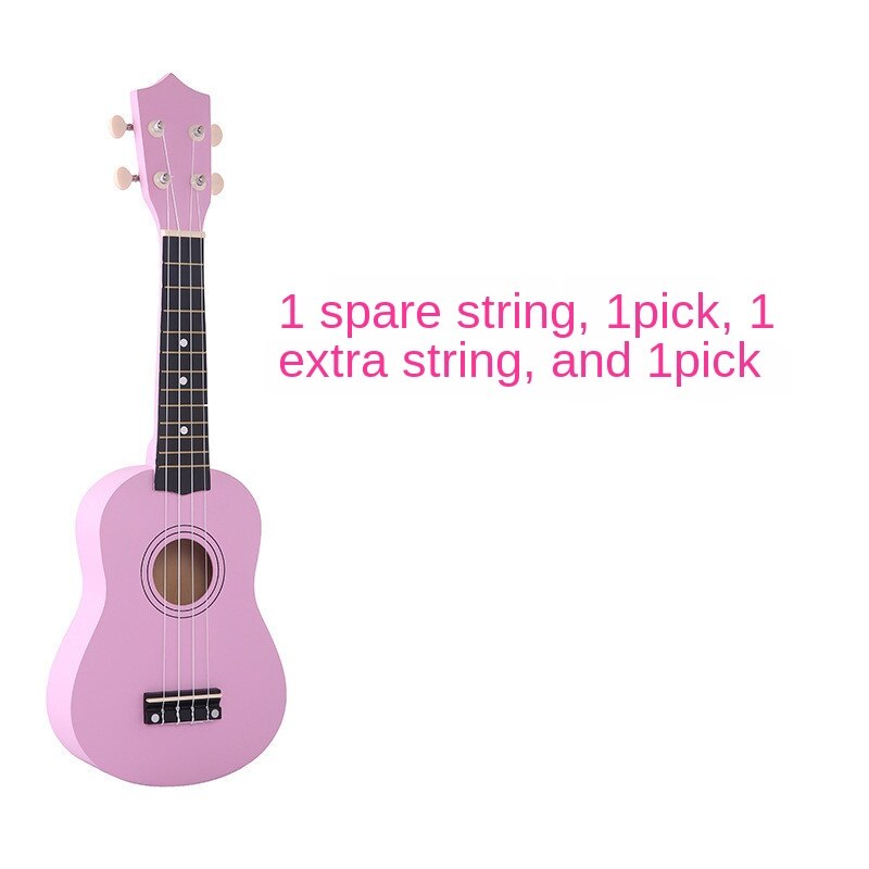 21 Inch 16 Colors Ukulele Guitar Wooden Ukulele Musical Guitar Musical Instruments for Beginners Childrens: pink