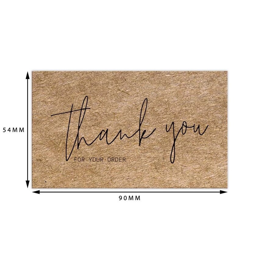 30pcs Thank You Card Natural Kraft Paper Thank You For Your Order Labels Small Business Mailer Decor note cards
